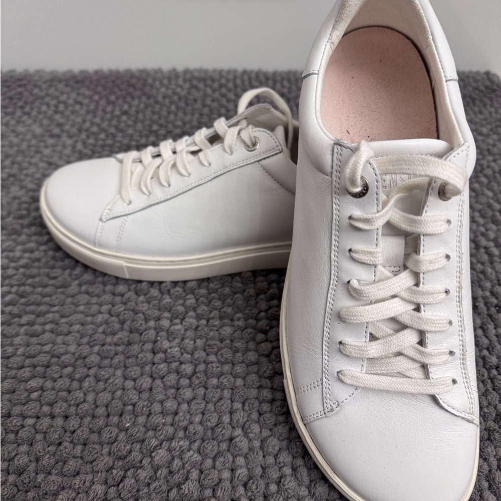 Birkenstock White Leather Footbed